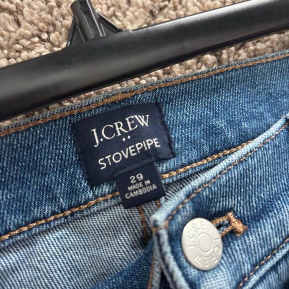 J Crew Women’s Stovepipe Jeans Sz 29 in Signature Stretch Essential Minimalist - Picture 12 of 14